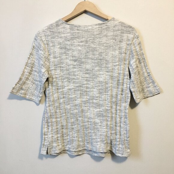 NWT Mango Ribbed Cotton Blend Half Sleeve Shirt - Picture 2 of 10